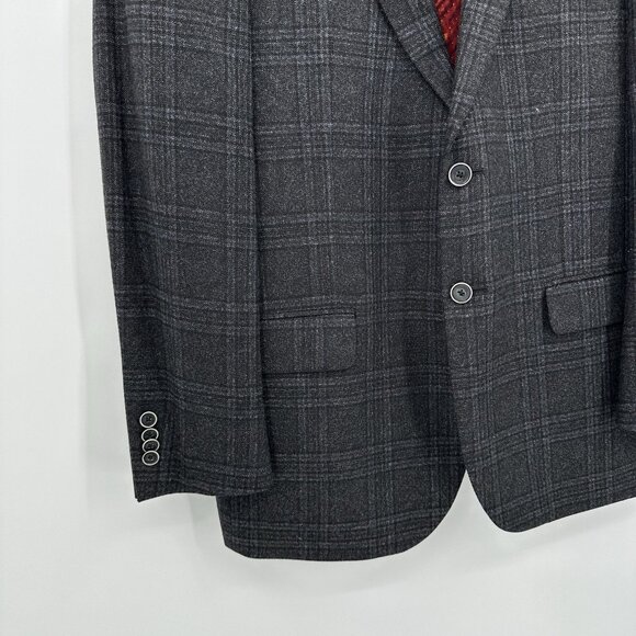 JOSEPH ABBOUD signature jacket blazer sport coat plaid wool blend gray 44R - Picture 5 of 10